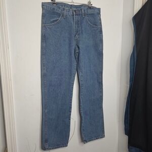Rustler Wrangler Mens Regular Fit‎ Straight Leg Jeans Blue 34x30 NWT